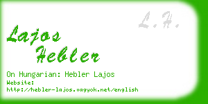 lajos hebler business card